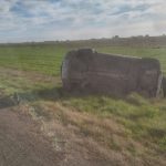 Un auto volcó tras frenadas bruscas por el mal estado de la Ruta Provincial 20